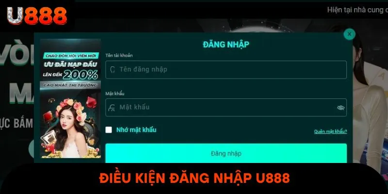 Quy định về đăng nhập U888